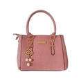 thumbnail image 1 of Single Shoulder Bag, Large Capacity PU Leather Pearl Decor Travel Storage Commuter Handbag Tote Purse Fashionable Accessory Versatile Satchel Everyday Carryall. Pink, 1 of 6