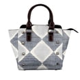 thumbnail image 1 of Single Shoulder Bag Rivet Bag 7.48×7.48×3.94in Removable Shoulder Belt Can Be Held Or Diagonal Across A Variety Of Matching Styles Argyle Plaid Lightslategray_1, 1 of 6