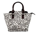 thumbnail image 1 of Single Shoulder Bag Rivet Bag 7.48×7.48×3.94in Removable Shoulder Belt Can Be Held Or Diagonal Across A Variety Of Matching Styles Leopard Print Pattern White And Black_1, 1 of 6