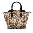 thumbnail image 1 of Single Shoulder Bag Rivet Bag 7.48×7.48×3.94in Removable Shoulder Belt Can Be Held Or Diagonal Across A Variety Of Matching Styles Leopard Skin Print Style Darkgreen_4, 1 of 6