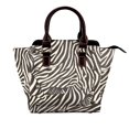 thumbnail image 1 of Single Shoulder Bag Rivet Bag 7.48×7.48×3.94in Removable Shoulder Belt Can Be Held Or Diagonal Across A Variety Of Matching Styles Zebra Skin Print Style Saddlebrown_4, 1 of 6