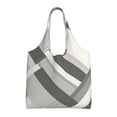 thumbnail image 1 of Single Shoulder Commuter Canvas Bag Large Capacity Can Be Carried Or Shoulder Storage For Daily Shopping Trips Lightslategray Geometric Lines_3, 1 of 7