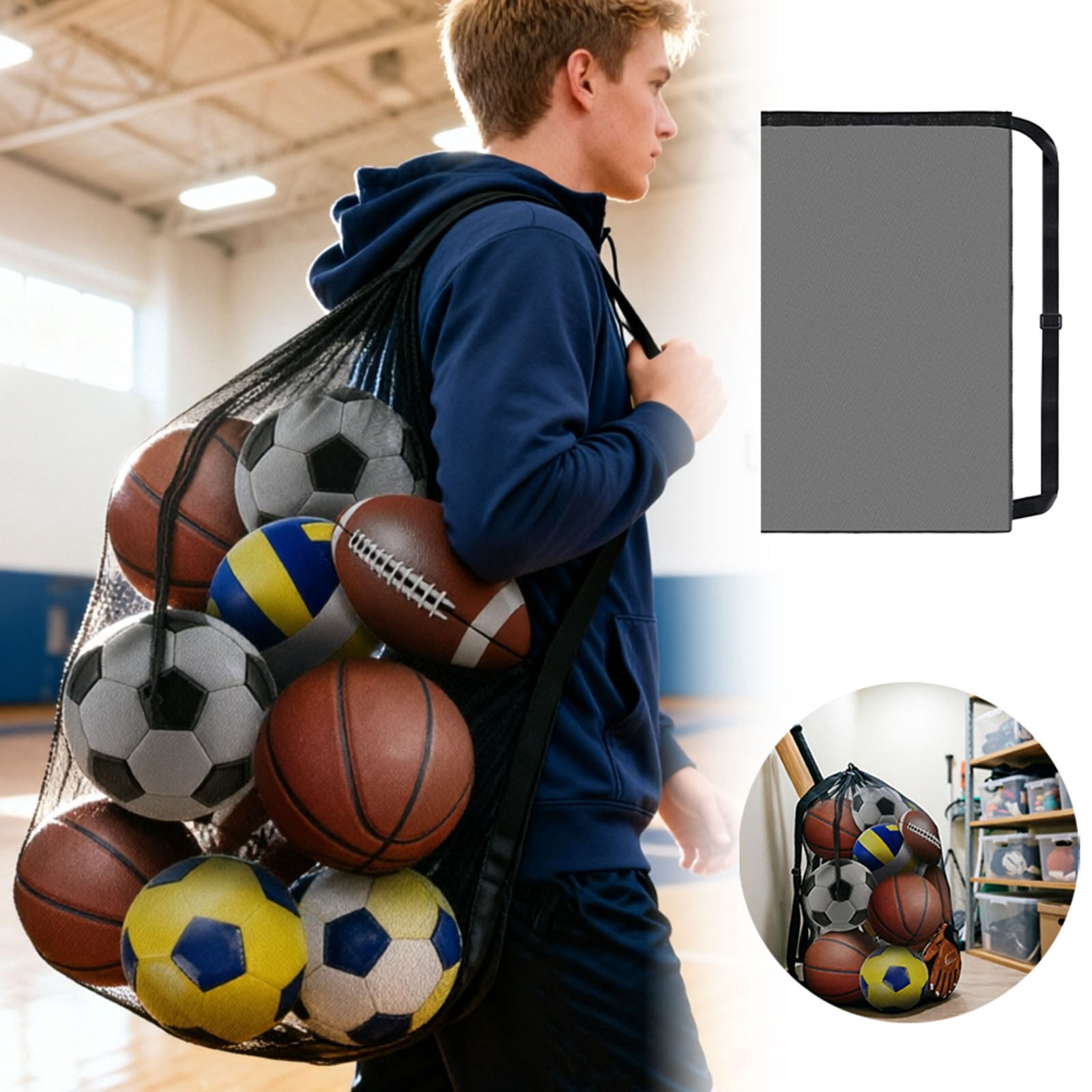 ショッピングバッグセット　アルティメットウェルビーイング　N BSN SPORTS™ Deluxe Wheeled Equipment Bag, Black - Walmart.com