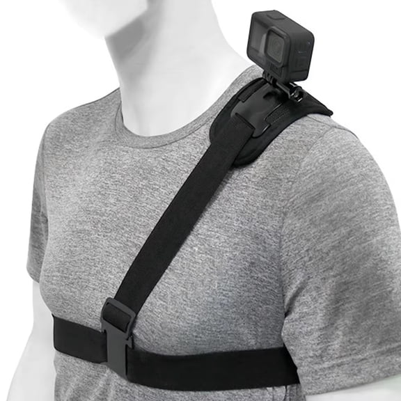 Single Shoulder Strap Mount Belt Harness for GoPro Hero 13 12 11 10 9 8 7 6 5 4 3+, DJI Osmo Action, Insta360 Cameras Adjustable Waist Chest Shoulder Strap Accessory