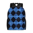 thumbnail image 1 of Single Side Full Backpack 16.1×11.8×4.5in Large Capacity Breathable Shoulder Belt Leisure Simple And Strong Bearing Capacity Argyle Plaid Doderblue_2, 1 of 8