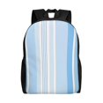 thumbnail image 1 of Single Side Full Backpack 16.1×11.8×4.5in Large Capacity Breathable Shoulder Belt Leisure Simple And Strong Bearing Capacity Light Blue Stripe_3, 1 of 8