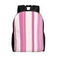 thumbnail image 1 of Single Side Full Backpack 16.1×11.8×4.5in Large Capacity Breathable Shoulder Belt Leisure Simple And Strong Bearing Capacity Pink Stripe_1, 1 of 7