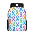 thumbnail image 1 of Single Side Full Backpack 16.1×11.8×4.5in Large Capacity Breathable Shoulder Belt Leisure Simple And Strong Bearing Capacity Cancer Awareness Ribbon Pattern - Ombré Flow, 1 of 8