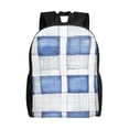 thumbnail image 1 of Single Side Full Backpack 16.1×11.8×4.5in Large Capacity Breathable Shoulder Belt Leisure Simple And Strong Bearing Capacity Doderblue Checked Hand-Drawn Sketch_2, 1 of 8
