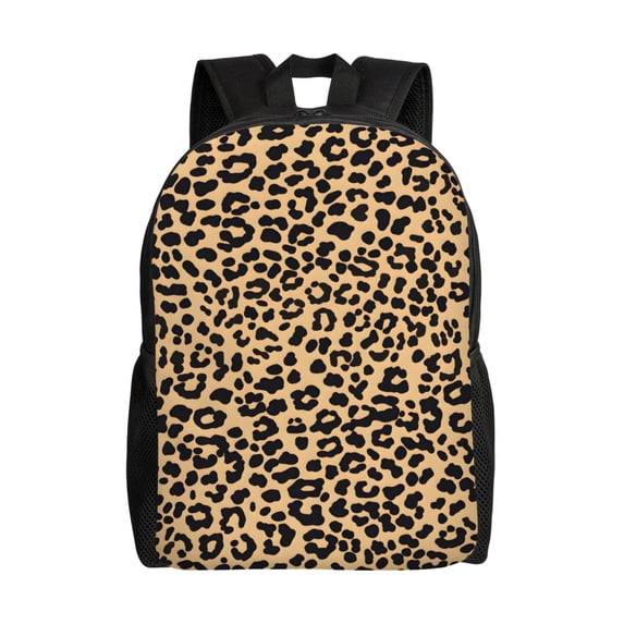 Single Side Full Backpack 16.1×11.8×4.5in Large Capacity Breathable Shoulder Belt Leisure Simple And Strong Bearing Capacity Leopard Print Pattern Background_3