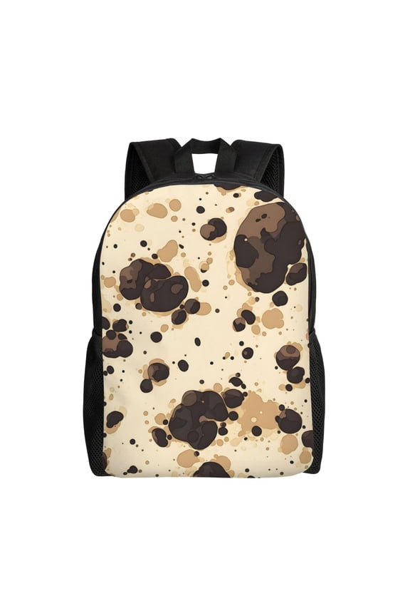 Single Side Full Backpack 16.111.84.5in Large Capacity Breathable Shoulder Belt Leisure Simple And Strong Bearing Capacity Milk Cow Print Style Sienna_1