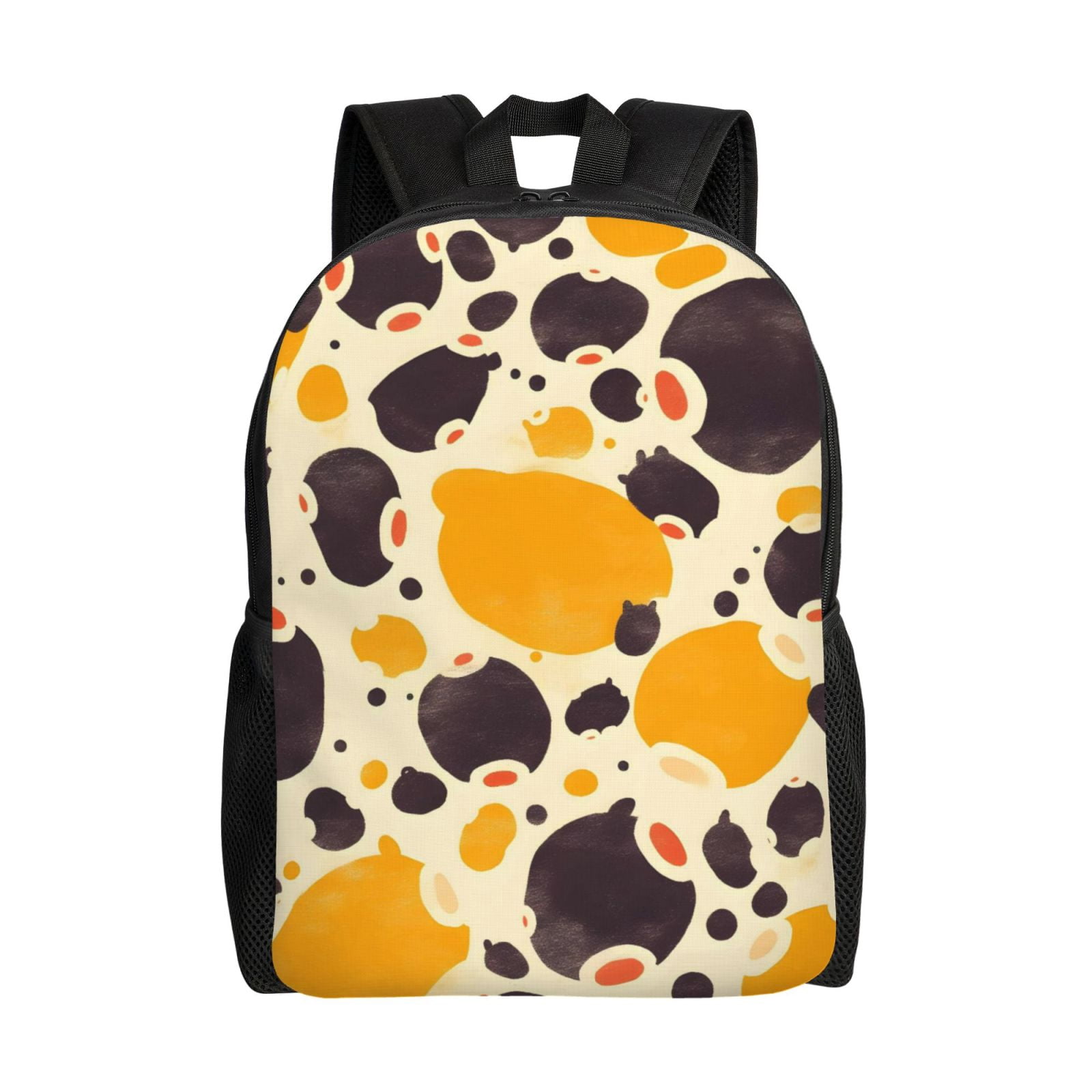 Single Side Full Backpack 16.1×11.8×4.5in Large Capacity Breathable Shoulder Belt Leisure Simple And Strong Bearing Capacity Milk Cow Print Style Sienna_3