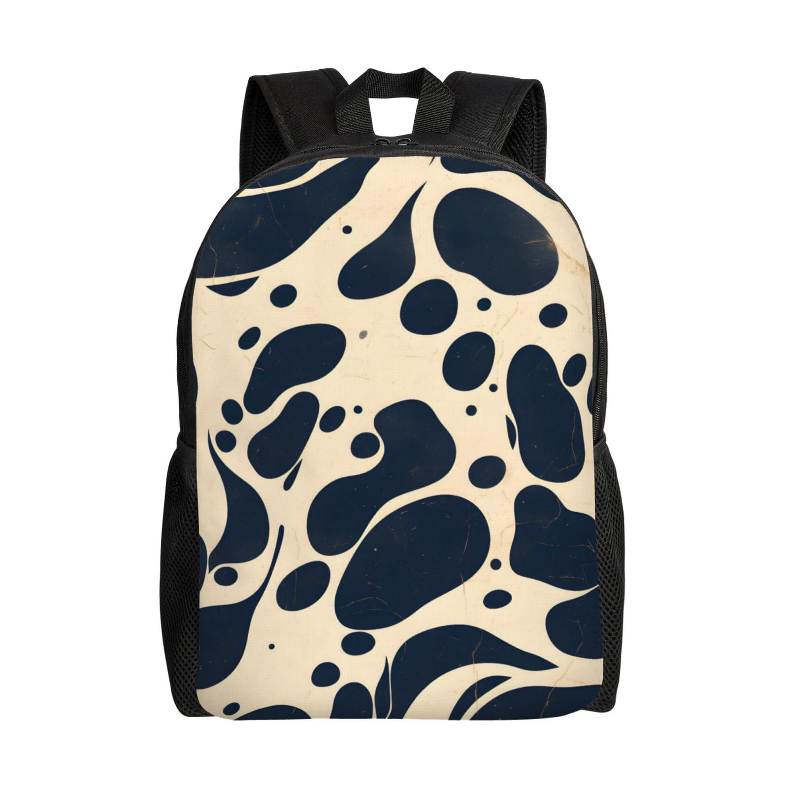 Single Side Full Backpack 16.1×11.8×4.5in Large Capacity Breathable Shoulder Belt Leisure Simple And Strong Bearing Capacity Milk Cow Skin Print Style Darkvoilet_1