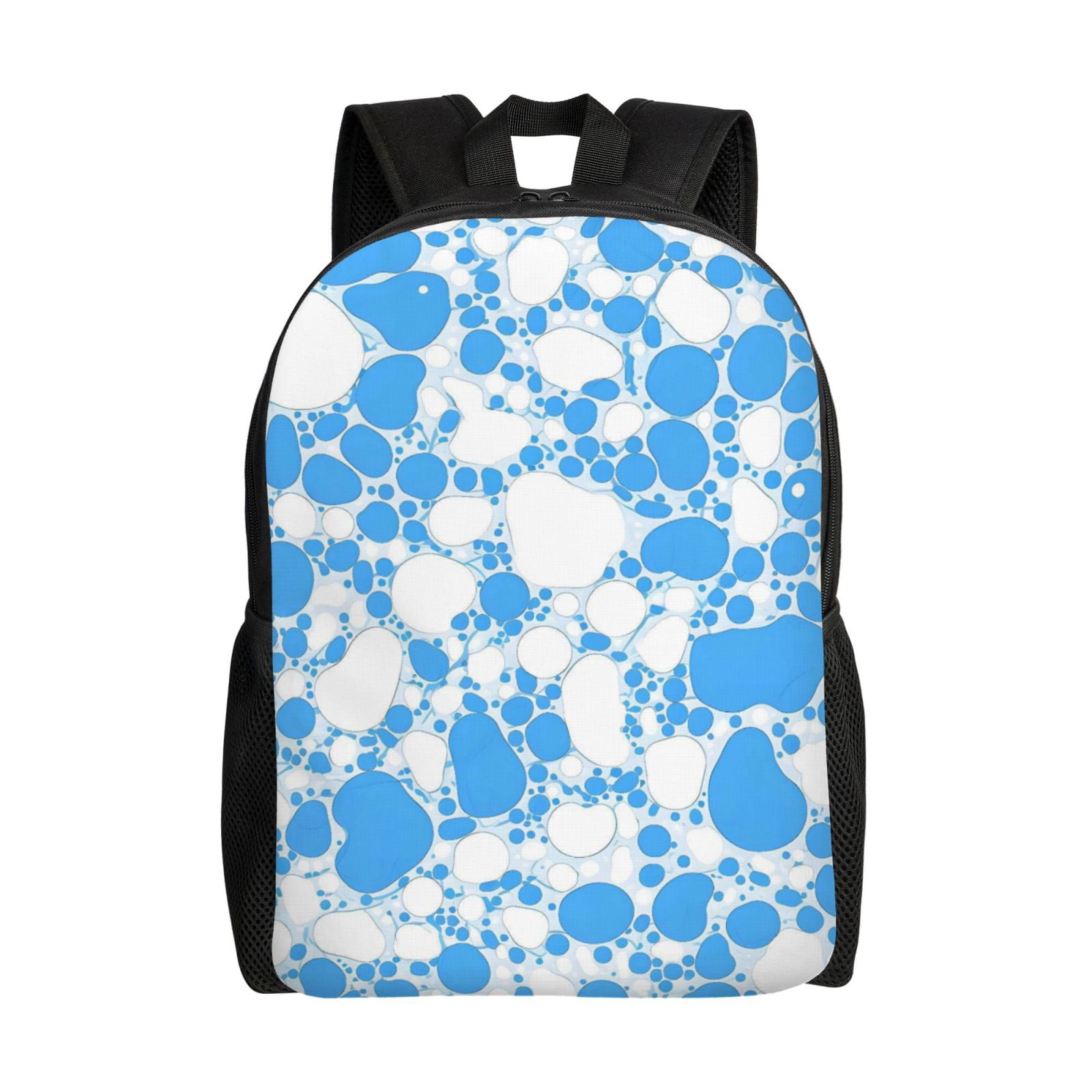 Single Side Full Backpack 16.1×11.8×4.5in Large Capacity Breathable Shoulder Belt Leisure Simple And Strong Bearing Capacity Milk Cow Skin Print Style Powderblue_4