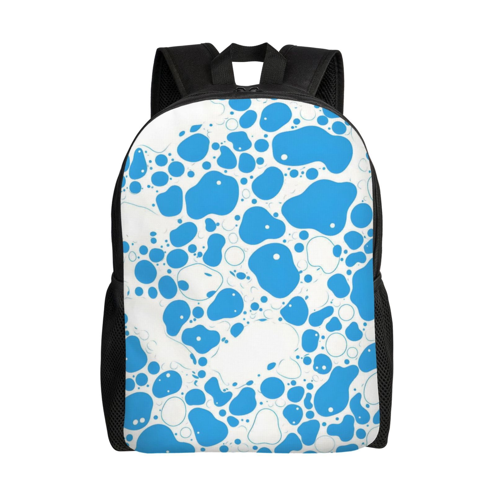 Single Side Full Backpack 16.1×11.8×4.5in Large Capacity Breathable Shoulder Belt Leisure Simple And Strong Bearing Capacity Milk Cow Skin Print Style Powderblue_3