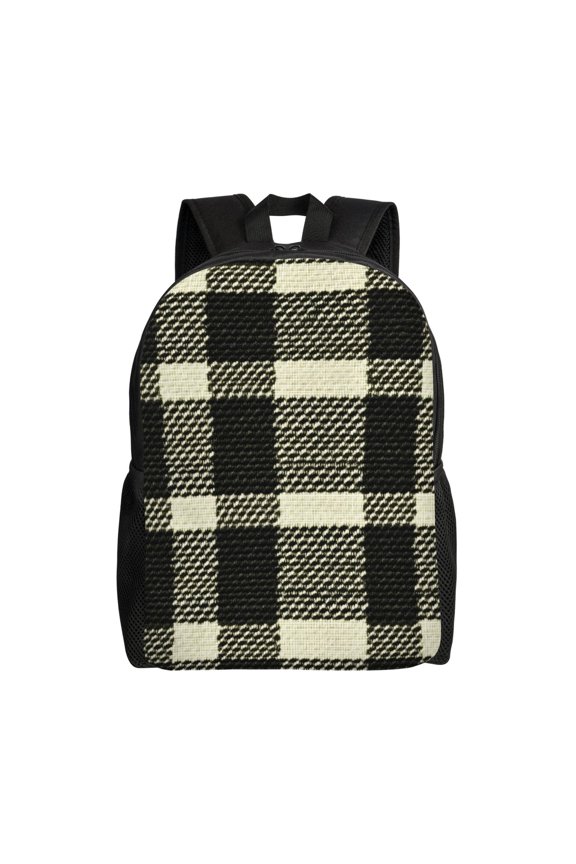 Single Side Full Backpack 16.111.84.5in Large Capacity Breathable Shoulder Belt Leisure Simple And Strong Bearing Capacity Olive Houndstooth Buffalo Plaid Tartan Check Scotland_3