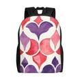 thumbnail image 1 of Single Side Full Backpack 16.1×11.8×4.5in Large Capacity Breathable Shoulder Belt Leisure Simple And Strong Bearing Capacity Palevioletred Moroccan Trellis Hand-Drawn Sketch_3, 1 of 8