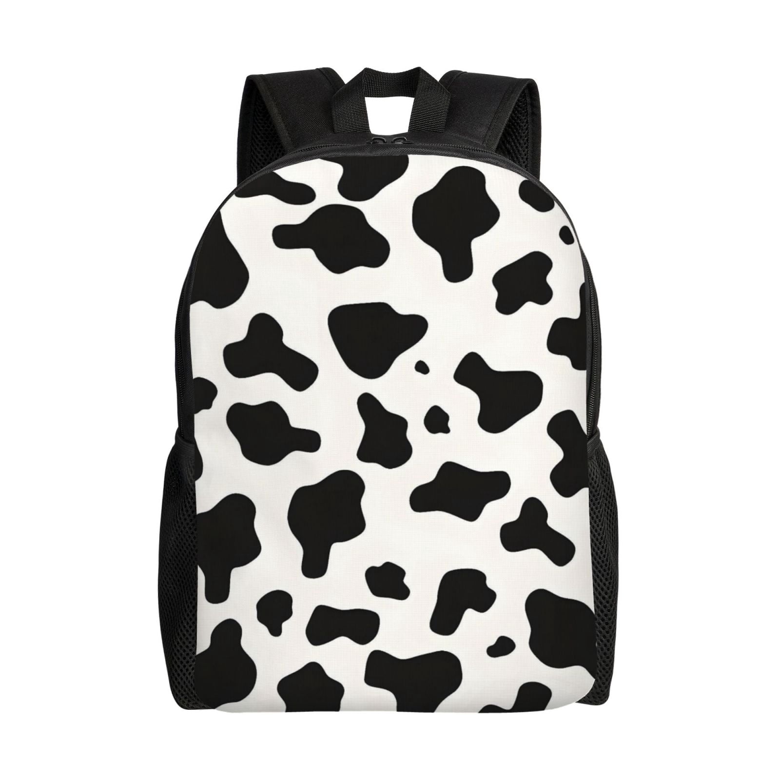 Single Side Full Backpack 16.1×11.8×4.5in Large Capacity Breathable Shoulder Belt Leisure Simple And Strong Bearing Capacity Simple Cow Print Pattern, Vector Art Style_1