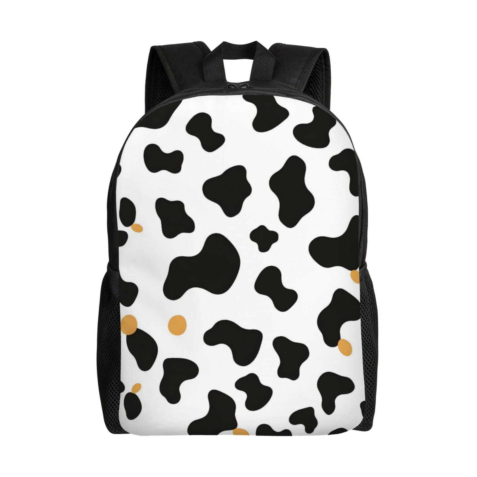 Single Side Full Backpack 16.1×11.8×4.5in Large Capacity Breathable Shoulder Belt Leisure Simple And Strong Bearing Capacity Simple Cow Print Pattern, Vector Art Style_2