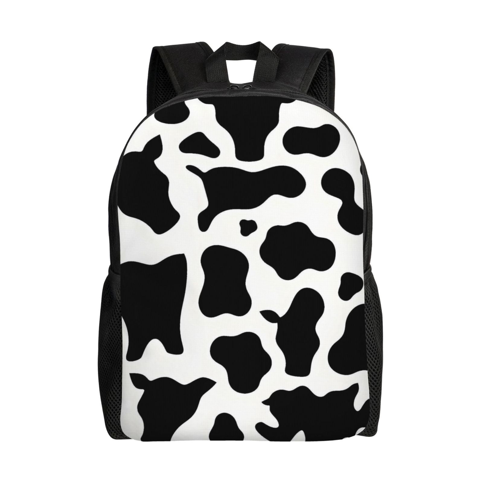 Single Side Full Backpack 16.1×11.8×4.5in Large Capacity Breathable Shoulder Belt Leisure Simple And Strong Bearing Capacity Simple Cow Print Pattern, Vector Art Style_4