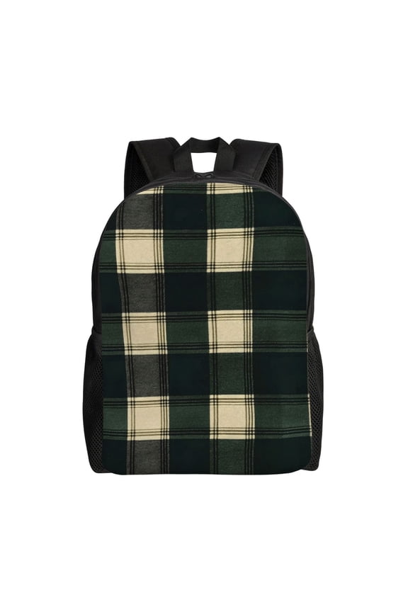 Single Side Full Backpack 16.111.84.5in Large Capacity Breathable Shoulder Belt Leisure Simple And Strong Bearing Capacity Springgreen Buffalo Plaid Check Tartan Scotland_99154_2