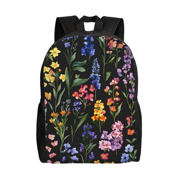 Single Side Full Backpack 16.1×11.8×4.5in Large Capacity Breathable Shoulder Belt Leisure Simple And Strong Bearing Capacity A Variety Of Colorful Flowers