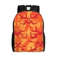 thumbnail image 1 of Single Side Full Backpack 16.1×11.8×4.5in Large Capacity Breathable Shoulder Belt Leisure Simple And Strong Bearing Capacity Vector Camouflage Pattern Orange Red_2, 1 of 8
