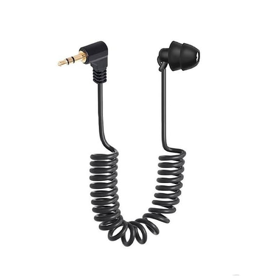 Single Side Headphones, 3.5mm In Earbuds Wired Headset, Spring Earphones for Mobile Phone MP3
