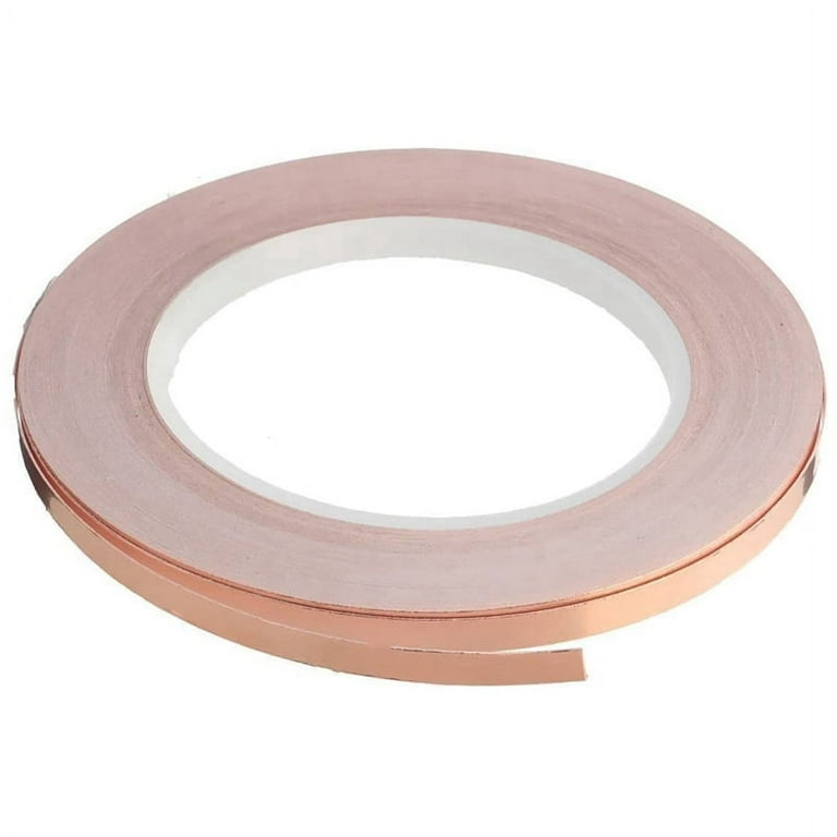 Single-Sided Adhesive Copper Foil Tape Self-Adhesive Shielding Tape  Anti-Interference Tape for Guitar (5mmx20M) 
