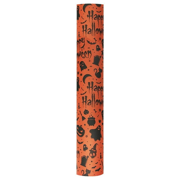 Single Sided Halloween Wrapping Paper, Cute Halloween Packing Paper Sheet, Perfect for Halloween, Holiday, Party (1 Roll/Multicolor) 2.3x2.46 FT