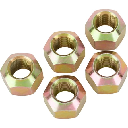 Speedway Motors Single Sided Lug Nuts 5/8-18 RH Fine Thread Steel Racing Hardware with 45 Degree Taper and 1 Inch Hex Zinc Plated Finish, Box of 5 for Oval Track Wheels