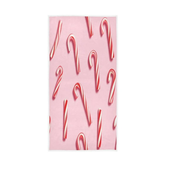 Single-Sided Print Hand Towel Breathable & Soft Towels Wash Cloth for Workout Running Candy Cane Stripes 30x15 Inch