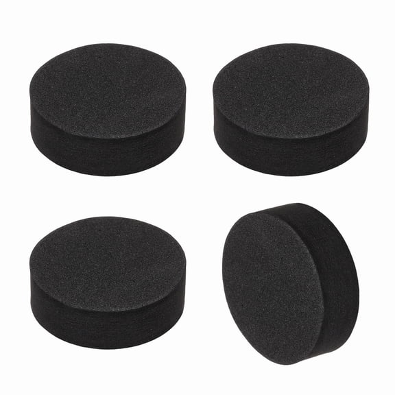 Single Sided Speaker Isolation Pads, 35mmx12mm Round Black Non Slip EVA Acoustic Foam Pads Feet Anti-Vibration Base for Decks Speaker Subwoofer HiFi Sound System, Pack of 4