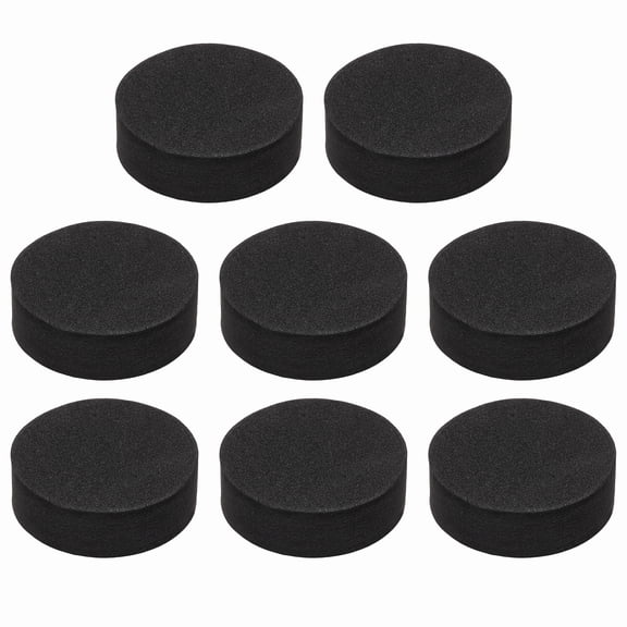Single Sided Speaker Isolation Pads, 35mmx12mm Round Black Non Slip EVA Acoustic Foam Pads Feet Anti-Vibration Base for Decks Speaker Subwoofer HiFi Sound System, Pack of 8