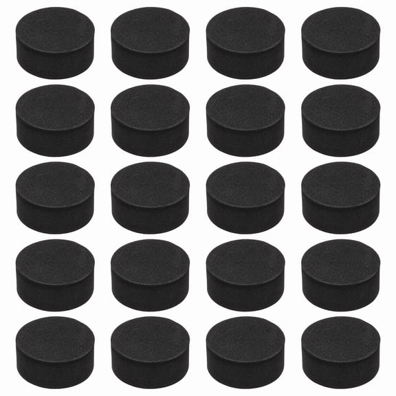 Single Sided Speaker Isolation Pads, 35mmx16mm Round Black Non Slip EVA Acoustic Foam Pads Feet Anti-Vibration Base for Decks Speaker Subwoofer HiFi Sound System, Pack of 32