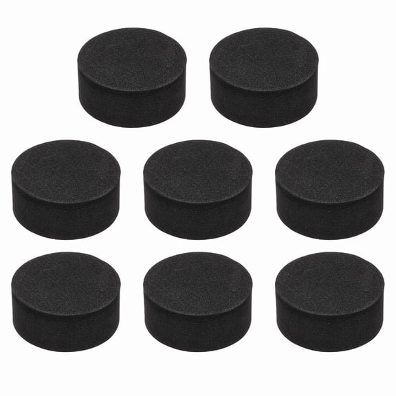 Single Sided Speaker Isolation Pads, 35mmx16mm Round Black Non Slip EVA Acoustic Foam Pads Feet Anti-Vibration Base for Decks Speaker Subwoofer HiFi Sound System, Pack of 8