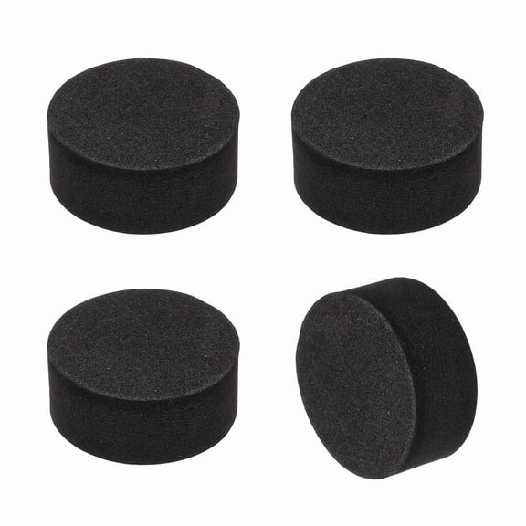 Single Sided Speaker Isolation Pads, 35mmx16mm Round Black Non Slip EVA Acoustic Foam Pads Feet Anti-Vibration Base for Decks Speaker Subwoofer HiFi Sound System, Pack of 4