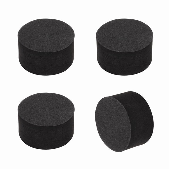 Single Sided Speaker Isolation Pads, 35mmx20mm Round Black Non Slip EVA Acoustic Foam Pads Feet Anti-Vibration Base for Decks Speaker Subwoofer HiFi Sound System, Pack of 4