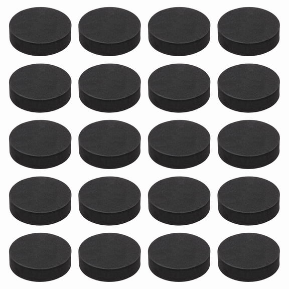 Single Sided Speaker Isolation Pads, 45mmx12mm Round Black Non Slip EVA Acoustic Foam Pads Feet Anti-Vibration Base for Decks Speaker Subwoofer HiFi Sound System, Pack of 32