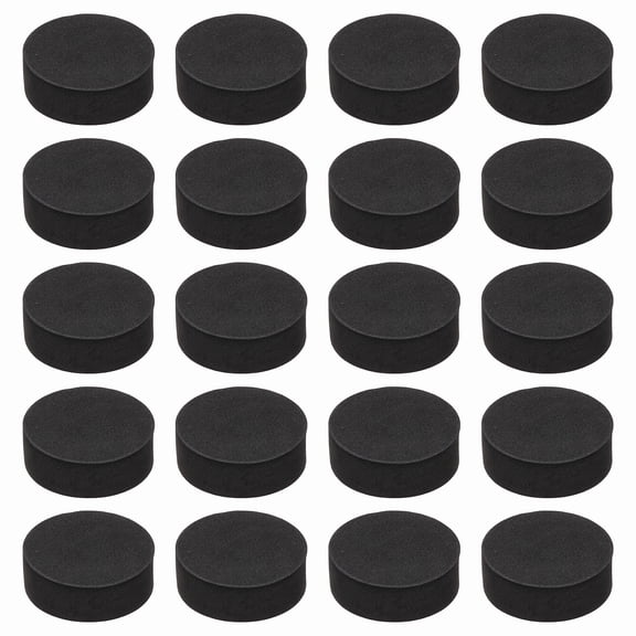 Single Sided Speaker Isolation Pads, 45mmx16mm Round Black Non Slip EVA Acoustic Foam Pads Feet Anti-Vibration Base for Decks Speaker Subwoofer HiFi Sound System, Pack of 32