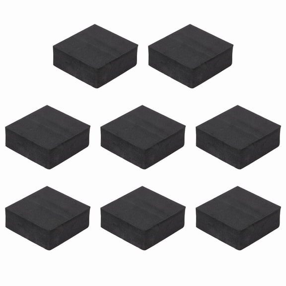 Single Sided Speaker Isolation Pads, 50mmx50mmx20mm Square Black Non Slip EVA Acoustic Foam Pads Feet Anti-Vibration Base for Decks Speaker Subwoofer HiFi Sound System, Pack of 8