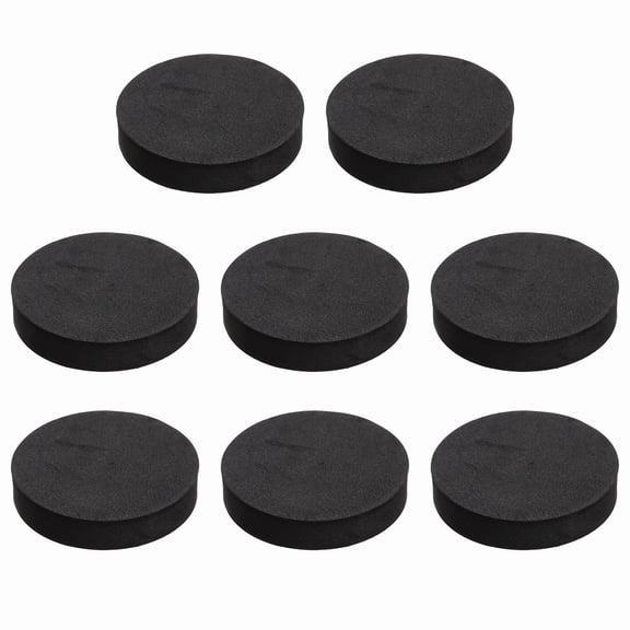 Single Sided Speaker Isolation Pads, 55mmx12mm Round Black Non Slip EVA Acoustic Foam Pads Feet Anti-Vibration Base for Decks Speaker Subwoofer HiFi Sound System, Pack of 8