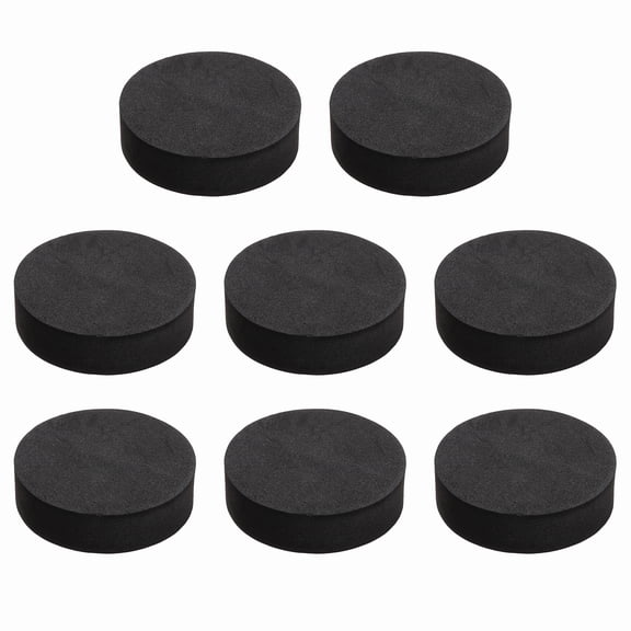 Single Sided Speaker Isolation Pads, 55mmx16mm Round Black Non Slip EVA Acoustic Foam Pads Feet Anti-Vibration Base for Decks Speaker Subwoofer HiFi Sound System, Pack of 8