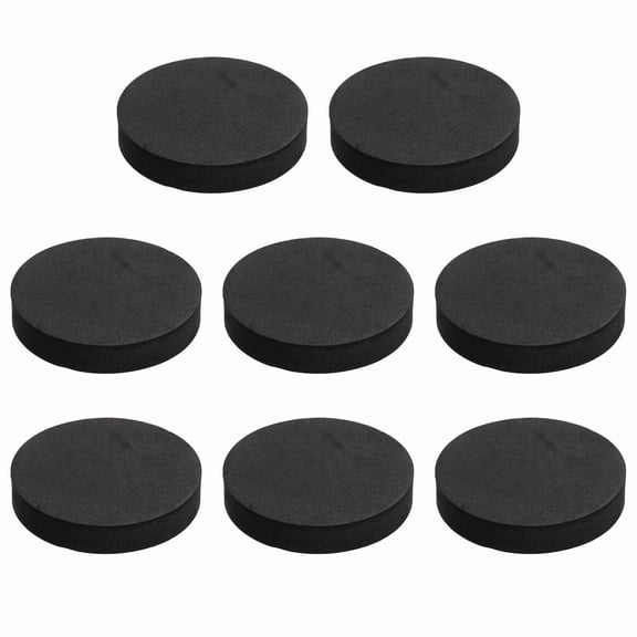 Single Sided Speaker Isolation Pads, 60mmx12mm Round Black Non Slip EVA Acoustic Foam Pads Feet Anti-Vibration Base for Decks Speaker Subwoofer HiFi Sound System, Pack of 8
