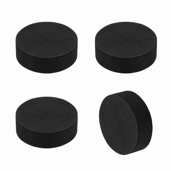 Single Sided Speaker Isolation Pads, 60mmx20mm Round Black Non Slip EVA Acoustic Foam Pads Feet Anti-Vibration Base for Decks Speaker Subwoofer HiFi Sound System, Pack of 4