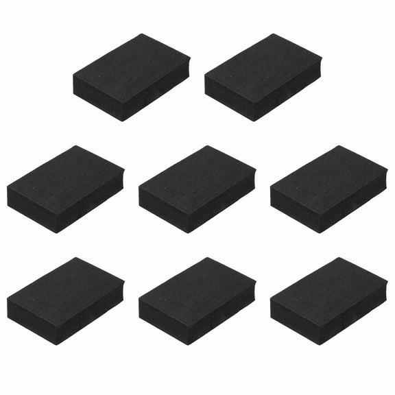 Single Sided Speaker Isolation Pads, 60mmx40mmx15mm Square Black Non Slip EVA Acoustic Foam Pads Feet Anti-Vibration Base for Decks Speaker Subwoofer HiFi Sound System, Pack of 8