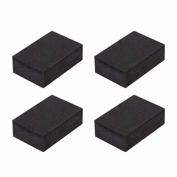 Single Sided Speaker Isolation Pads, 60mmx40mmx20mm Square Black Non Slip EVA Acoustic Foam Pads Feet Anti-Vibration Base for Decks Speaker Subwoofer HiFi Sound System, Pack of 4