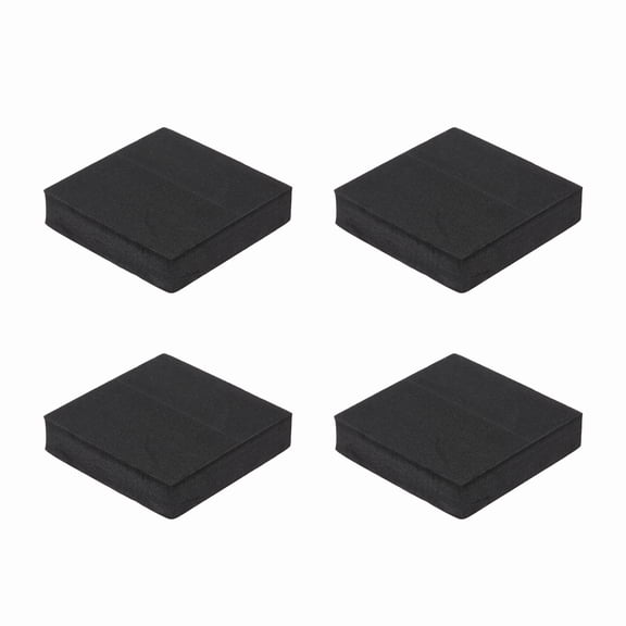 Single Sided Speaker Isolation Pads, 60mmx60mmx15mm Square Black Non Slip EVA Acoustic Foam Pads Feet Anti-Vibration Base for Decks Speaker Subwoofer HiFi Sound System, Pack of 4
