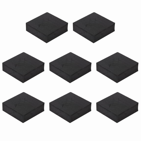 Single Sided Speaker Isolation Pads, 60mmx60mmx20mm Square Black Non Slip EVA Acoustic Foam Pads Feet Anti-Vibration Base for Decks Speaker Subwoofer HiFi Sound System, Pack of 8