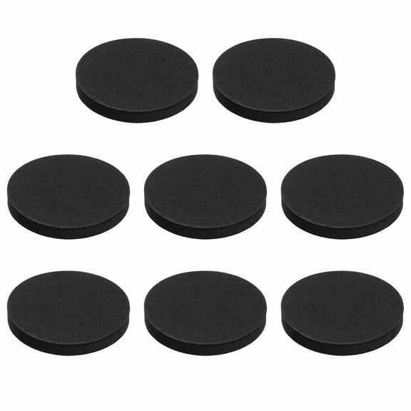 Single Sided Speaker Isolation Pads, 60mmx8mm Round Black Non Slip EVA Acoustic Foam Pads Feet Anti-Vibration Base for Decks Speaker Subwoofer HiFi Sound System, Pack of 8